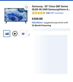 Samsung Q-LED TV 2020 32 inch Q50R 4KUHD