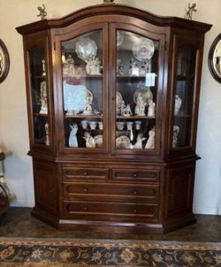 Brazilian Rosewood China Hutch Cabinet (please read)