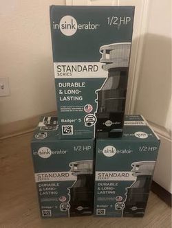 Insinkerator Badger 5 1/2 HP Garbage Disposal - Brand new sealed in box