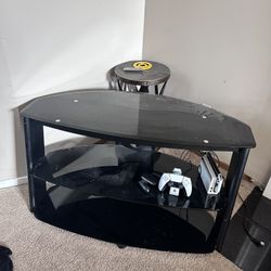 Glass TV stand