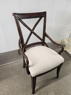 European Farmhouse Style Wooden Arm Chair