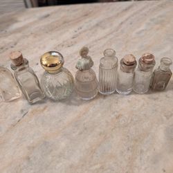 Lot Of Small Vintage Glass, Perfume, Bottles