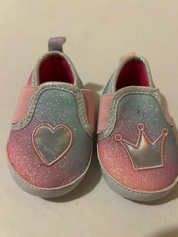 Baby Girl Glitter Slip-On Shoes size 2