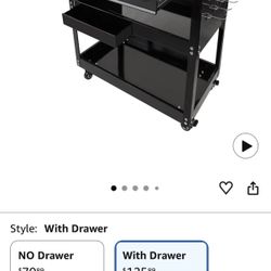 3 Tier Rolling Tool Cart Box On Wheels with Lockable Drawer, Heavy Duty Capability Tool Cart for Mechanics, Large Storage Organizer Utility Cart, for 