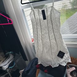White Eyelet Mini Dress- Lulu’s 