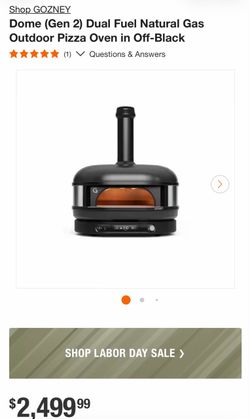 Shop GOZNEY Dome (Gen 2) Dual Fuel Natural Gas Outdoor Pizza Oven in Off-Black