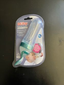 Brand New Nuby Natural Touch Silicone Squeeze Feeder
