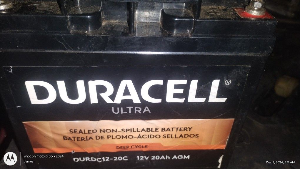 Duracell Ultra 12v 20ah AGM Motorcycle Battery