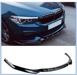 Front Lip Compatible with BMW 5 Series G30 G31 M Sport 2017-2020, Air Dam Lower Chin Bumper Spoiler Splitter(Gloss Black)