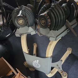 Adjustable Nautilus dumbbell set