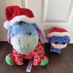 Toys-Disney Parks Eeyore Weighted Plush – Holiday Christmas Edition – 14" Pajamas
