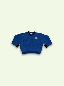 Vintage NFL Puma embroidered pullover windbreaker jacket royal blue mens 2XL