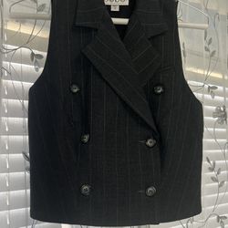Black Vintage Bebe Vest 