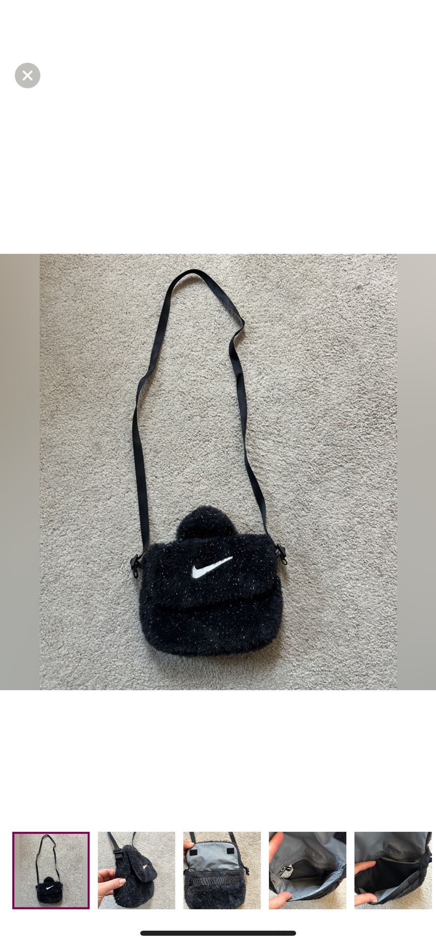 Like new Nike faux fur Crossbody Bag