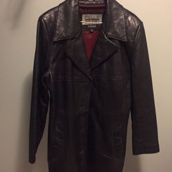 Wilson’s Black Leather Jacket Ladies M