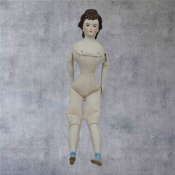 Vtg Ruth Wimer's Yucaipa CA Bisque Doll 17” Handmade Porcelain Lady Body Signed Artisan 