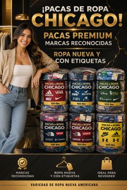 Pacas de ropa nueva con etiquetas y original