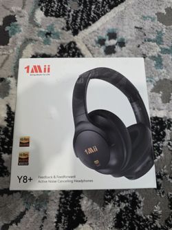 1Mii Y8+ Hybrid Active Noise Cancelling Headphones, 100H Playtime, Bluetooth 6.0 Over Ear LDAC Wireless Hi-Res Audio & Deep Bass, Comfortable for Trav