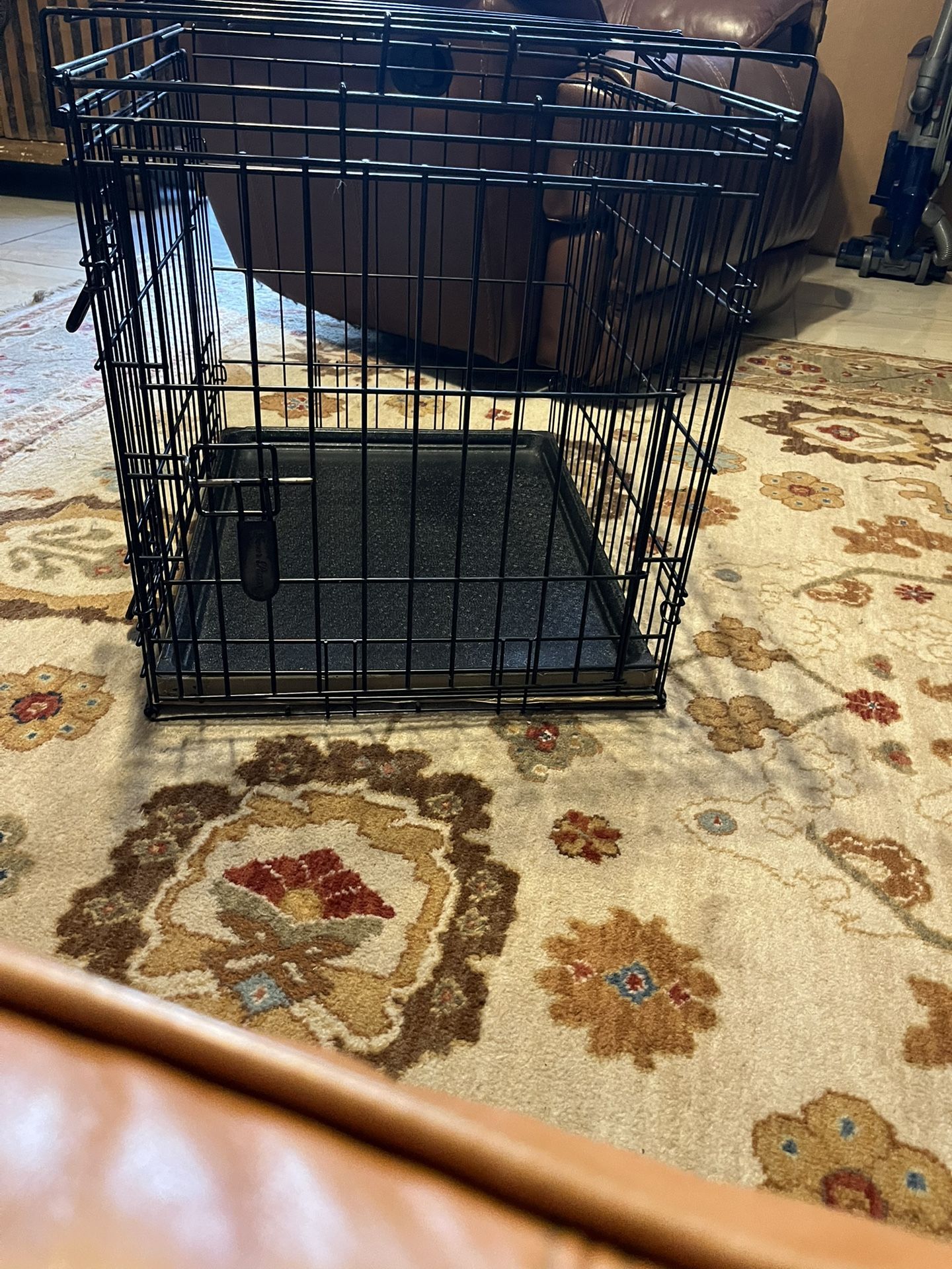 Double Door Folding Wire Dog Crate with Divider Panel
