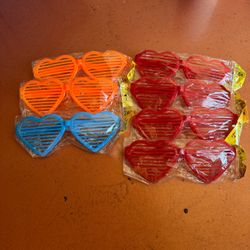 7 Heart Shutter Shades Rave Party Novelty Glasses