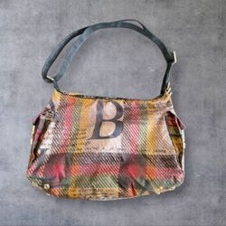 Vtg L.A.M.B. for Lesportsac Plaid Hobo Bag Gwen Stefani Y2K Purse