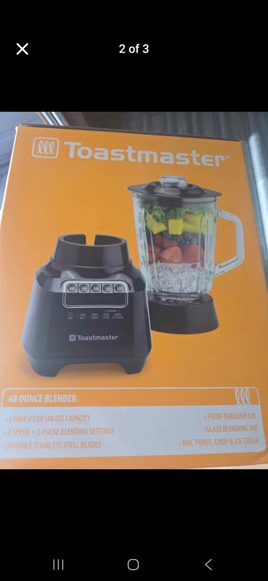 Toastmaster Blender 48 Ounce Glass JAR