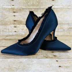 Sam Edelman Size 6 Black Fringed Heels