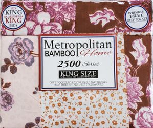 Metropolitan Bamboo 2500 Series King Size 4pc Sheet Set