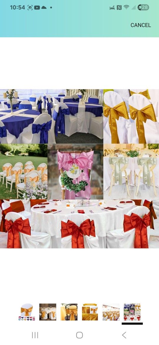 60 Red Satin Chair Sash
