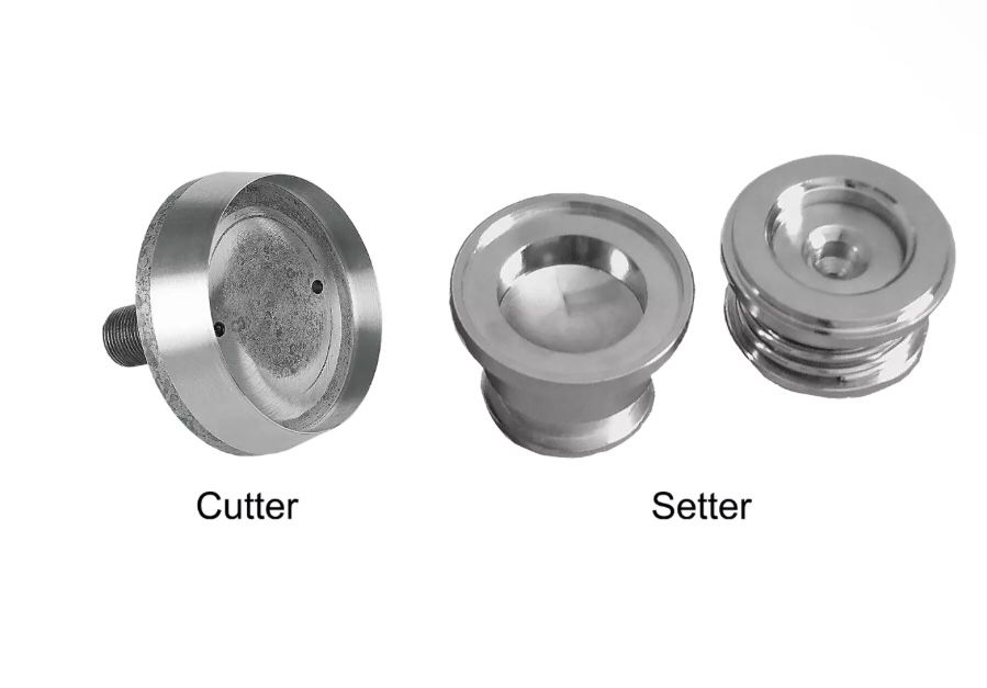 Cutter And Setter Die Sets For Crimp Button Forms. #60. GLH60/C And GLH60/S. Rowley.