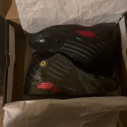 Air Jordan 14 Black Varsity Red size 7