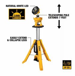 DeWALT 20V MAX 4000-Lumen Adjustable LED Tripod Light