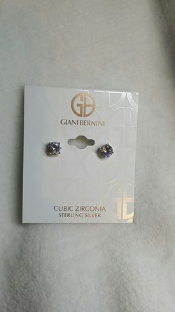 Sterling Silver Earrings with Cubic Zirconia #40-30