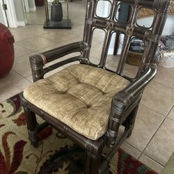 2 Nice Wooden Rattan/Bamboo Chairs