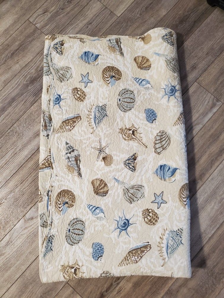 New Large Cotton Seashell Blanked King Size Retail $169
