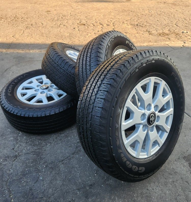 (4) 17 Inch Rims For 2024-25 Toyota Tacoma Tundra W Goodyear Tires. Free Install