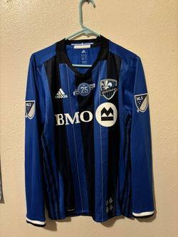 2017 Adidas MLS Impact Montreal Men's Long Sleeve Soccer Futbol Jersey Size Medium 