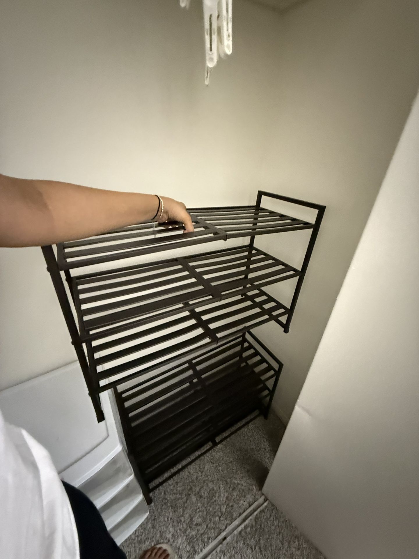 metal shelves