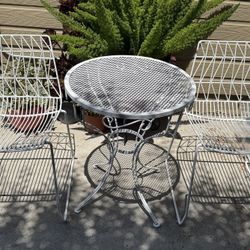 Metal Dining Set Table And Chairs
