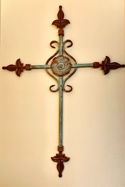 30" x 22" Rustic Decorative Iron Wall Cross