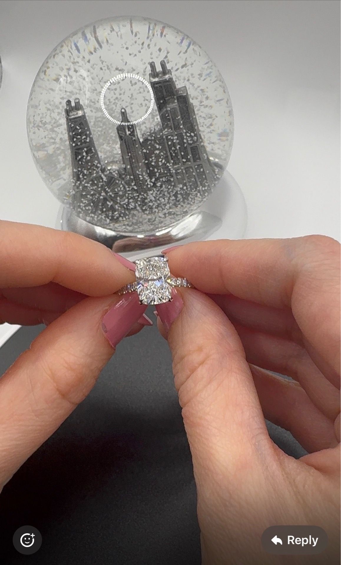 Stunning 3 Carat IGI certified Cushion Cut Lab Diamond Ring