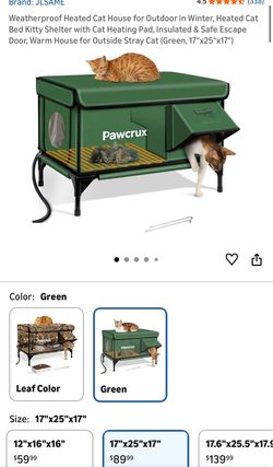 Heated outdoor cat house