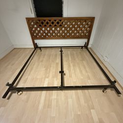 Headboard/Metal frame (King size) *Must Go!