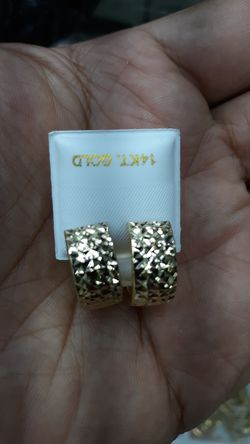 14k gold hoops earrings