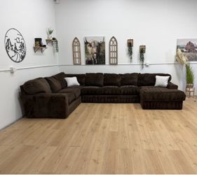 Brown Sectional Couch - Free Delivery