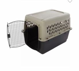 Plastic Portable Dog Kennel / Hard-Sided Travel Pet Carrier – 28”L x 22”H