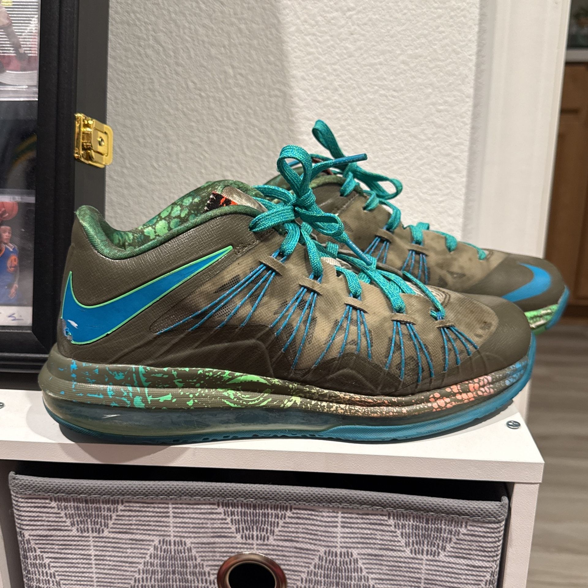 Nike LeBron X Low Size 8.5 “Reptile”