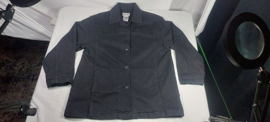 French Dressing Jeanswear Black Cotton Women's jacket;Sz 6, petite