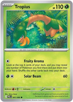 Tropius 001/084 Common Pitch Black Pokemon Near Mint