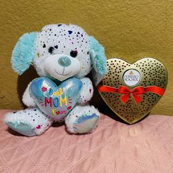 Best Mom Mothers Day Plush Bear/ Chocolate Heart $8
